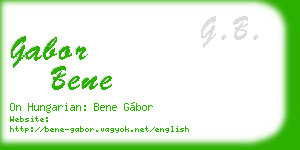 gabor bene business card